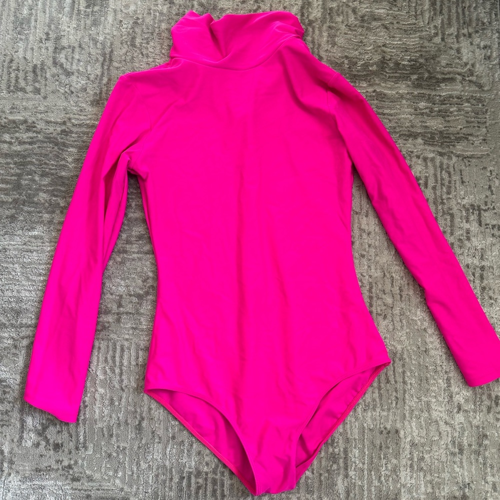 Bright Pink Long Sleeve Bodysuit
